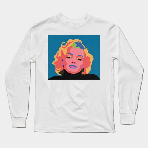 Marilyn 2/4 Long Sleeve T-Shirt by StrayArte